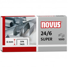 Скобы для степлера №24/6 Novus, оцинкованные, 1000шт. Novus 040-0026