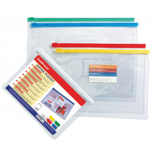 Zip-пакет пластиковый ErichKrause® PVC Zip Pocket, B5, прозрачный (в пакете по 12 шт.)