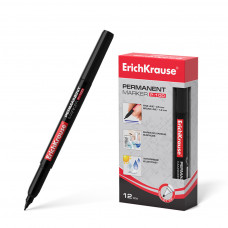 Перманентный маркер ErichKrause®  P-100, цвет чернил красный (в коробке по 12 шт.)