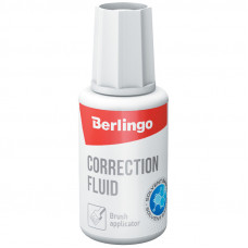 Корректирующая жидкость Berlingo, 20мл, на химической основе, с кистью Berlingo KR 530
