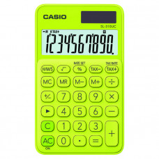 Калькулятор, CASIO SL-310UC-YG, 8 разрядный, карманный, салатовый. Casio SL-310UC-YG