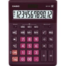 Калькулятор CASIO GR-12 12 разрядный бордо бухгалтерский. Casio GR-12C- WR