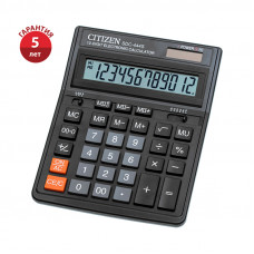 Калькулятор настольный Citizen SDC-444S, 12 разрядов, двойное питание, 153*199*31мм, черный Citizen SDC-444S