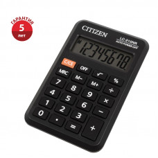Калькулятор карманный Citizen LC-210NR, 8 разрядов, питание от батарейки, 64*98*12мм, черный Citizen LC-210NR
