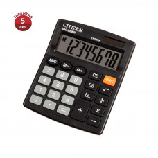 Калькулятор настольный Citizen SDC-805NR, 8 разр., двойное питание, 105*120*21мм, черный Citizen SDC-805NR
