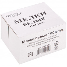 Мелки белые Алгем, 100шт., картонная коробка Алгем МШБ-100