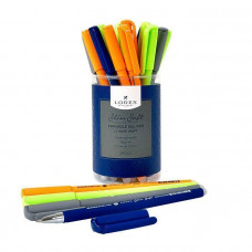 Ручка гелевая LOREX LX-BASE.DRAFT, серия Slim Soft, 0,5 мм, синий, пиши-стирай, круглый прорезиненный корпус, ассорти. LOREX LXEPSS-LB3