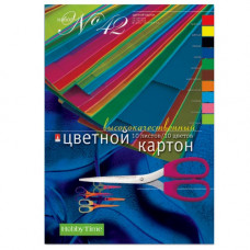 Набор цветного картона  HOBBY TIME № 42 А4 (205 х 295 мм), 10 листов, 10 цветов  