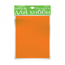 Набор цветной бумаги HOBBY TIME А4 (222 х 352 мм), 10 листов крашенная в массе, оранжевый Арт : 2-065/03