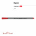 Ручкa BrunoVisconti капиллярная, 0,4 мм, красный Basic «FINELINER» Арт. 36-0009