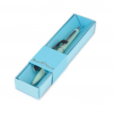 Ручка шариковая автоматическая BrunoVisconti® 1 мм, синяя, в голубом  футляре SAN REMO (мятный металлический корпус) Арт. 20-0249/107