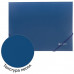 Папка на резинках BRAUBERG, стандарт, синяя, до 300 листов, 0,5 мм,
