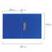 Папка с боковым металлическим прижимом BRAUBERG стандарт, синяя, до 100 листов, 0,6 мм,