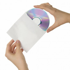 Конверты для CD/DVD (125х125 мм) с окном, бумажные, клей декстрин, КОМПЛЕКТ 25 шт., BRAUBERG,