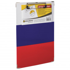 Доска-планшет BRAUBERG «Flag» с прижимом А4 (226×315 мм), российский флаг, картон/ламинированная бумага, 