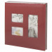 Фотоальбом BRAUBERG на 20 магнитных листов, 23х28 см, обложка под кожу страуса, на кольцах, бордовый,