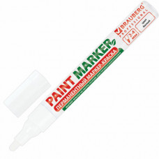 Маркер-краска лаковый (paint marker) 4 мм, БЕЛЫЙ, БЕЗ КСИЛОЛА (без запаха), алюминий, BRAUBERG PROFESSIONAL,