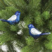 Украшения елочные ЗОЛОТАЯ СКАЗКА «Птичка», НАБОР 2 шт., пластик, 11 см, цвет синий с серебристыми крыльями, 