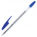 Ручка шариковая STAFF «BP-1000», СИНЯЯ, корпус прозрачный, узел 0,7 мм, линия письма 0,35 мм, 