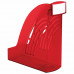Лоток вертикальный для бумаг BRAUBERG «Office», 255×95×290 мм, тонированный красный, 