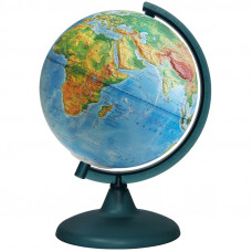 Глобус физический рельефный Глобусный мир, 21см, на круглой подставке Глобусный мир 10146