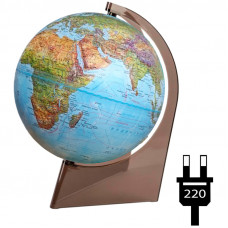 Глобус физико-политический рельефный Глобусный мир, 21см, с подсветкой на треугольной подставке Глобусный мир 10290