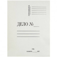 Папка-скоросшиватель ДЕЛО А4, белая, немелованный картон 280 г/м2. Эврика СК-28/97