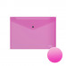 Папка-конверт на кнопке пластиковая ErichKrause® Glossy Vivid, полупрозрачная, A4, розовый (в пакете по 12 шт.)