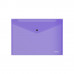 Папка-конверт на кнопке пластиковая ErichKrause® Glossy Vivid, полупрозрачная, A4, розовый (в пакете по 12 шт.)