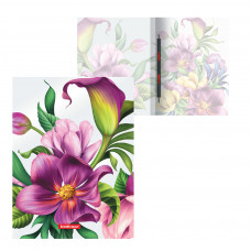 Папка-скоросшиватель пластиковая с пружинным механизмом ErichKrause® Tropical Flowers, A4 (в пакете по 4 шт.)