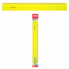 Линейка пластиковая ErichKrause® Neon, 30см, желтый, в флоупаке
