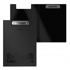 Папка-планшет пластиковая ErichKrause® MEGAPOLIS, A4, черный (в пакете по 4 шт.)