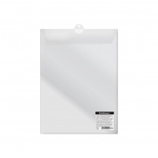 Папка-конверт пластиковая ErichKrause® Glossy Clear, вертикальная, с подвесом и клапаном, A4, прозрачный (в пакете по 10 шт.)
