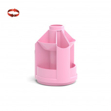 Подставка настольная пластиковая вращающаяся ErichKrause® Mini Desk, Pastel, розовый