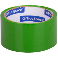 Клейкая лента упаковочная OfficeSpace, 48мм*40м, 45мкм, зеленая, ШК OfficeSpace КЛ_6287
