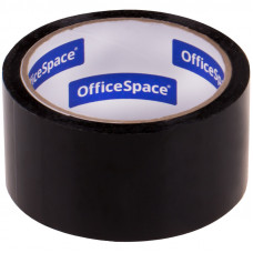 Клейкая лента упаковочная OfficeSpace, 48мм*40м, 45мкм, черная, ШК OfficeSpace КЛ_18878