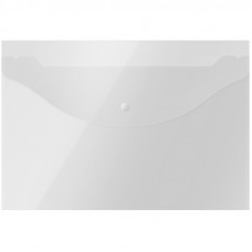 Папка-конверт на кнопке OfficeSpace  А4, 120мкм, прозрачная OfficeSpace 281221