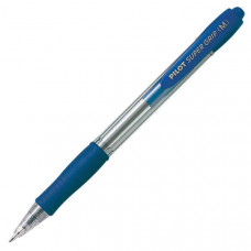 Ручка шариковая автоматическая SUPER GRIP 1 мм синяя резиновый грип. Pilot BPGP-10R-M-L