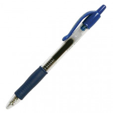Ручка гелевая автоматическая PILOT 0,5 мм синяя резиновый грип. Pilot BL-G2-5-L