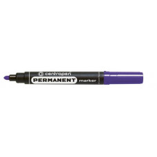 Маркер перманентный, CENTROPEN PERMANENT, 2,5 мм, фиолетовый, круглый. Centropen 8566/1-55