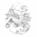 Мацуда Кэн Скетчбук-раскраска. Сказочная реальность Кэна Мацуды (зеленая с лисой)
