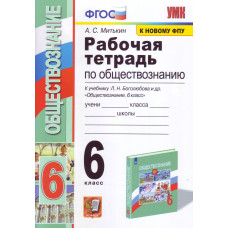 Митькин А.С. Рабочая тетрадь по обществознанию. 6 класс. К учебнику под редакцией Л.Н. Боголюбова, Л.Ф. Ивановой 